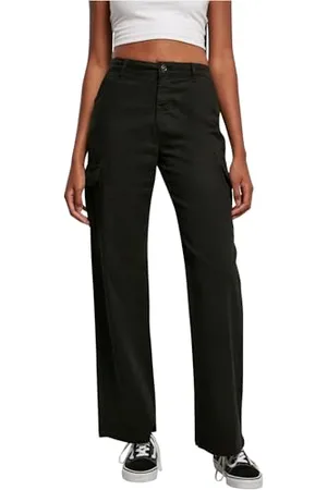 Urban classics Damen Ladies High Waist Straight Cargo Pants, , 30 EU