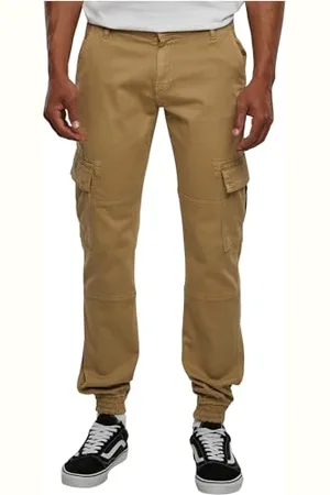 Urban classics Herren Washed Cargo Twill Jogging Broek Hose, Elfenbein ( 208), 32W EU