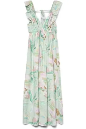VERO MODA Vmjosie Sl Ankle Frill Dress WVN Ga