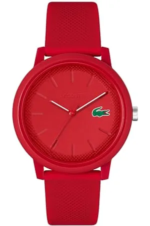 Lacoste Analog Quarzuhr für Herren Kollektion .12.12 mit Rotes Silikonarmband - 2011173