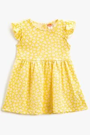 Koton Babygirl Sleeveless Dress Ruffled Floral Printed