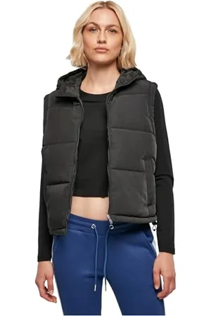 Urban classics Damen Ladies Recycled Twill Puffer Vest Weste, , XS EU