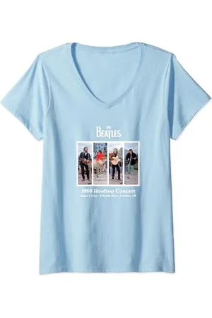 The Beatles Die Beatles - Konzert auf dem Dach 1969 T-Shirt mit V-Ausschnitt