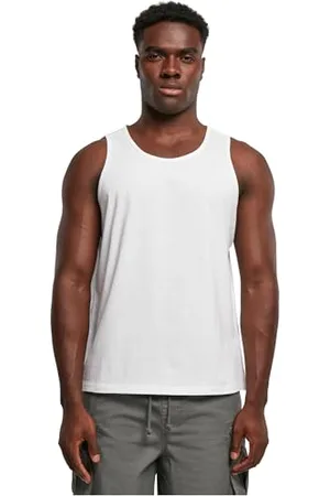 Build Your Brand Herren BB011-Basic Tank T-Shirt, White, XXL