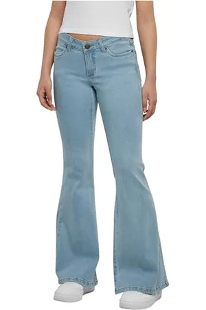 Urban classics Damen TB6109-Ladies Organic Low Waist Flared Denim Hose, , 32
