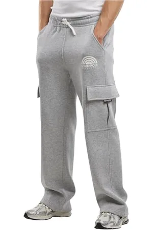 Southpole Herren Sporthose Cargo Sweat Pants, lässige Trainingshose mit Cargo Taschen, Loose Fit, Herren Freizeithose