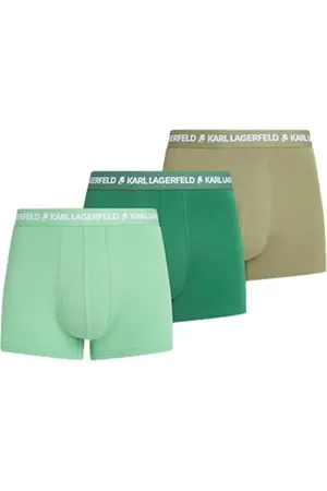 Karl Lagerfeld Logo Trunk Multiband (3 Pack), Green, Men, Underwear