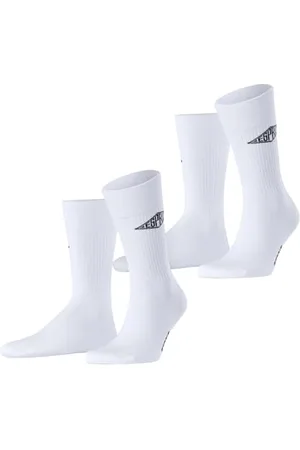 ESPRIT Herren Socken Unisex Logo Multipack M So Baumwolle gemustert 2 Paar, , 35-38
