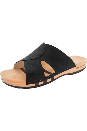 Woody Herren Noah Clog Pantolette, Nero, 45 EU