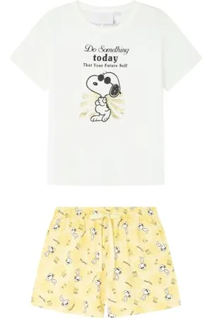 Women secret Damen Short Pyjama Multilicense Happy Snoopy Pyjamas, , 42