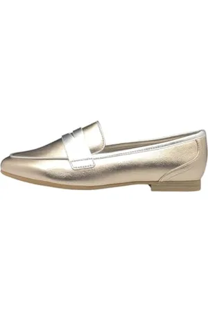 Marco Tozzi Damen Slipper mit Blockabsatz Elegant, Gold , 37 EU
