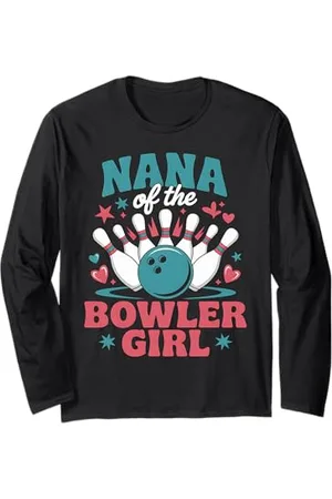 Family 365 Bowling Nana of the Bowler Girl Lustiges Bowlinggeschenk Langarmshirt