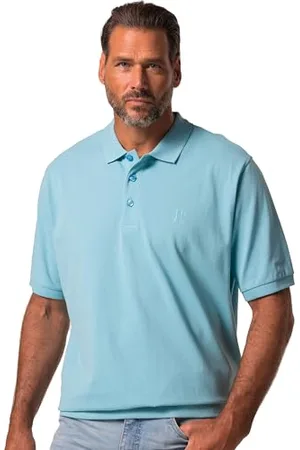 JP 1880 Herren große Größen Übergrößen Menswear L-8XL Poloshirt, Bauchfit, Basic, Halbarm, Piqué, XXL bis 10XL 4XL 712617718-4XL