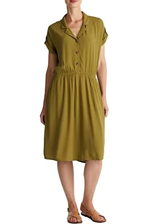 ESPRIT Damen Kleid 060ee1e341, Olive, 36