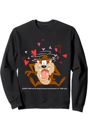 LOONEY TUNES Taz Spinning Hearts Fun Sweatshirt