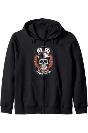 NineBlack Ride Towards Your Goal Asiatische Street Biker Wear Kapuzenjacke