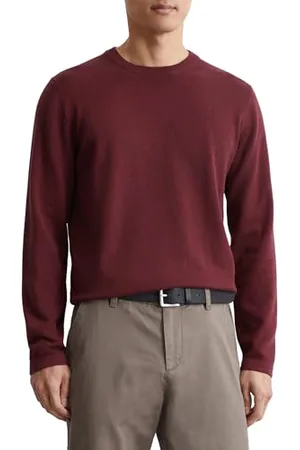 Marc O’ Polo Marc OߴPolo Herren Strickpullover mit Rundhalsausschnitt klassisch, Rot (Wine Berry), L