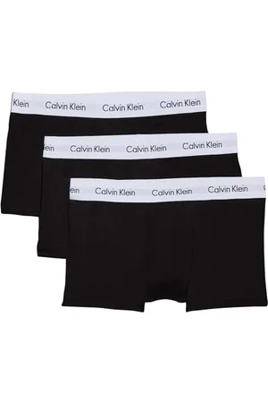 Calvin Klein Herren Boxershorts, Hüft-Shorts, hochwertige Baumwoll-Unterhosen für Männer, mit Stretch-Anteil, elastischer Bund, 3er Pack, Schwarz (Black 001), XL