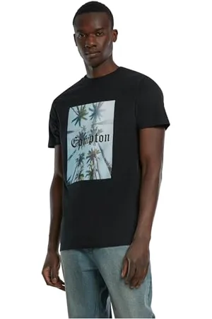 Mister Tee Herren Compton Palms Tee L Black