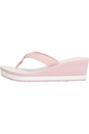 Tommy Hilfiger Damen Flip Flops Stripes mit Keilabsatz, Rosa (Foggy Pink), 36