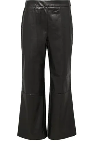 Comma, Flared-Leg-Hose in Leder-Optik 34