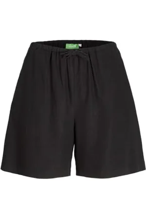 JJXX Damen JXBREEZE Summer HW TIE WVN SN Shorts, Black, S