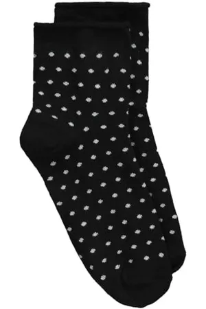 Ulla Popken Damen Rollrand, Punkte Strümpfe, , One Size