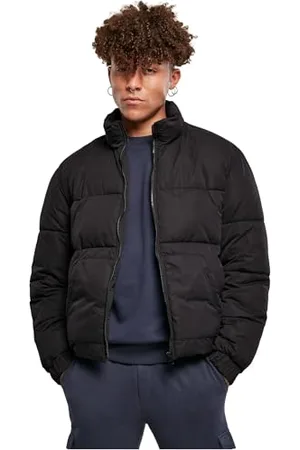Urban classics Herren TB4472-Cropped Down Jacket Jacke, Black, M