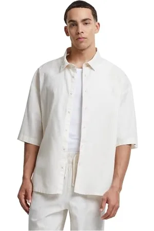 Urban classics Herren Shirt Boxy Cotton Linen Shirt, Boxy Shirt für Männer, , M