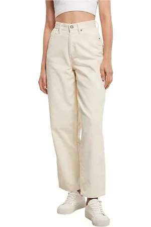 Urban classics Damen Ladies High Waist 90´S Wide Leg Corduroy Pants Hose, , 34