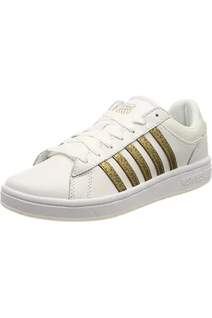 K-Swiss Damen Court Winston Sneaker, White/Champagne, 38 EU