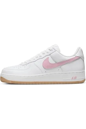 Nike Herren Air Force 1 Low Sneaker, White/Pink/Yellow, 42 EU