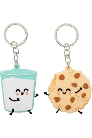 Mr Wonderful Set mit 2 Schlüsselringen - Glas von Milk und Cookie, , Estandar