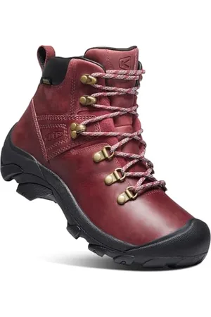 Keen Damen Pyrenees Wanderschuh, Tibetan Red/Black, 37.5 EU