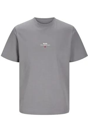 JACK & JONES Male T-Shirt RDD Gedruckt Rundhals T-Shirt