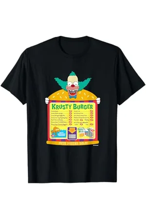 The Simpsons Krusty the Clown Krusty Burger Menu T-Shirt