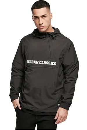 Urban classics Herren TB4122-Commuter Pull Over Jacket Windjacke, Black, S