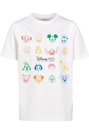 Mister Tee Unisex Kids MTK238-Kids Disney 100 Faces Tee T-Shirt, White, 134/140