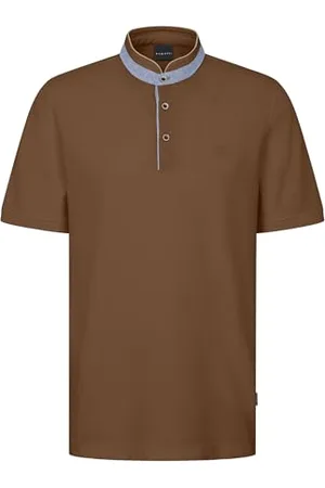 Bugatti Herren Poloshirt Stehkragen Basic Kurzarm Modern Fit