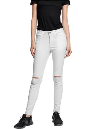 Urban classics Damen TB1538-Ladies Cut Knee Pants Hose, , W28/L30 (Herstellergröße: 28)