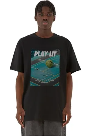 Mister Tee Herren PlayLit Heavy Oversize Tee 5XL Black