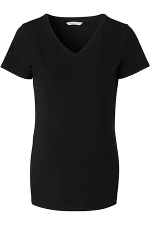 Noppies Maternity Damen Kaat Tee V Neck SS T-Shirt, Schwarz-P090, Medium