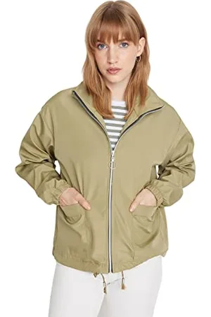 Trendyol Damen Kvinders oversize basis almindelig vævet vinterjakke Coat, Helles Khaki, L EU