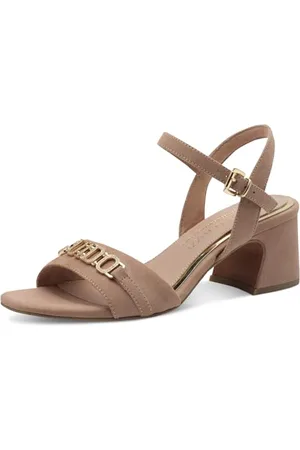 Marco Tozzi By Guido Maria Kretschmer Damen Sandalen mit Absatz Verstellbarer Riemen Blockabsatz, Rosa , 42 EU