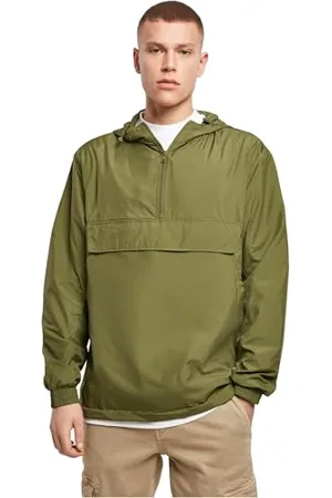Build Your Brand Mens BY096-Basic Pull Over Jacket Windbreaker, , XL
