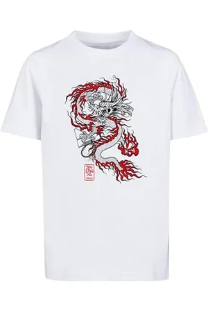 Mister Tee Unisex Kids MTK249-Kids Dragon Baller Tee T-Shirt, White, 146/152
