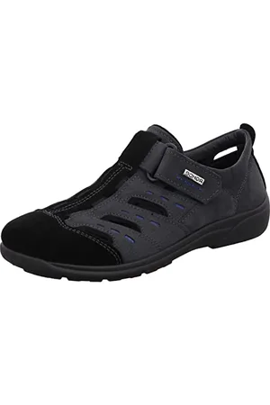 Rohde Herren Leder Slipper Halbschuhe Klettverschluss Rostock 1233, Größe:44 EU, Farbe: