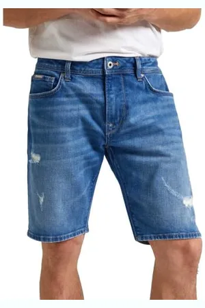 Pepe Jeans Herren Taper Short, Blau (Denim-RH7), 33W