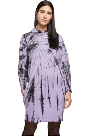 Urban classics Damen Ladies Oversized Tie Dye Hoody Dress Kleid, , XS