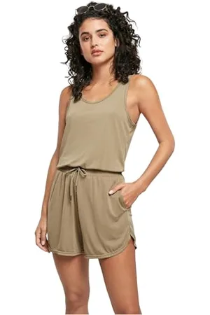 Urban classics Damen Ladies Short Sleevless Modal Jumpsuit T-Shirt, , XL